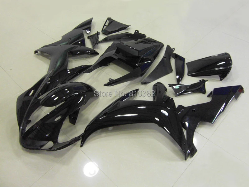 

Custom Motorcycle Fairing kit for YZFR1 02 03 YZF R1 2002 2003 yzfr1 YZF1000 Complete gloss black ABS Fairings set+7gifts YM31