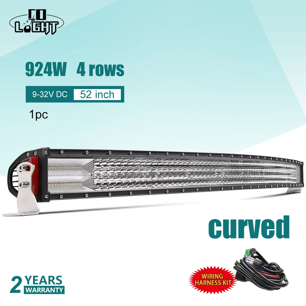 

CO LIGHT 52 Inch Led Light Bar 8D Curved Combo Spot Flood Quad Rows Led Bar for Auto Niva Clio Toyota Nissan Holden ATV Lada UAZ