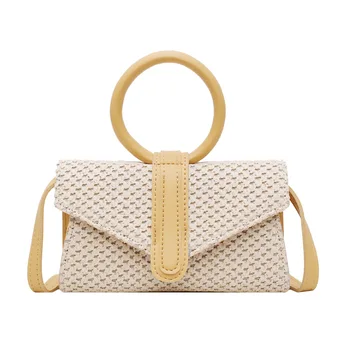 

Summer woven cross-body bag simple style unique design high quality PU leather shoulder bag