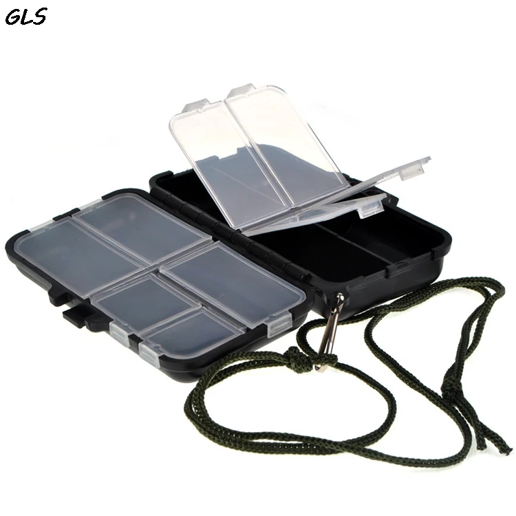 

9 Compartments Mini Fishing Tackle Box Fish Lures Hooks Baits Tackle Box Small Accessory Box Square Fishhook Box