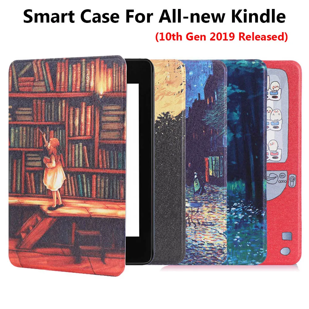 

Ultra Slim Magnetic Smart Case Leather Cover Protective Shell Auto Sleep/Wake For Amazon All-new Kindle 10th Gen 2019 Released