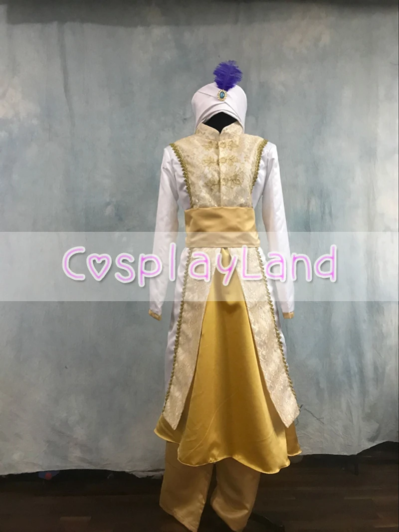 Aladdin and the Magic Lamp Cosplay Costume Adult Halloween Costume for Men Custom Made Aladdin Prince Costume Suit Outfit Aladdin and the Magic Lamp Cosplay Costume Adult Halloween Costume for Men Custom Made Aladdin Prince Costume Suit Outfit