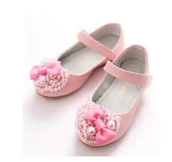 

2020 new pearl bow girl princess shoes student dance performance shoes autumn new children's shoes