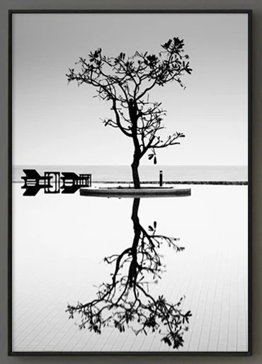 Nordic Style Prints Wall Art Black And White Tree Poster Minimalist Bridge Painting Canvas Modular Landscape Pictures Home Decor - Цвет: no frame2