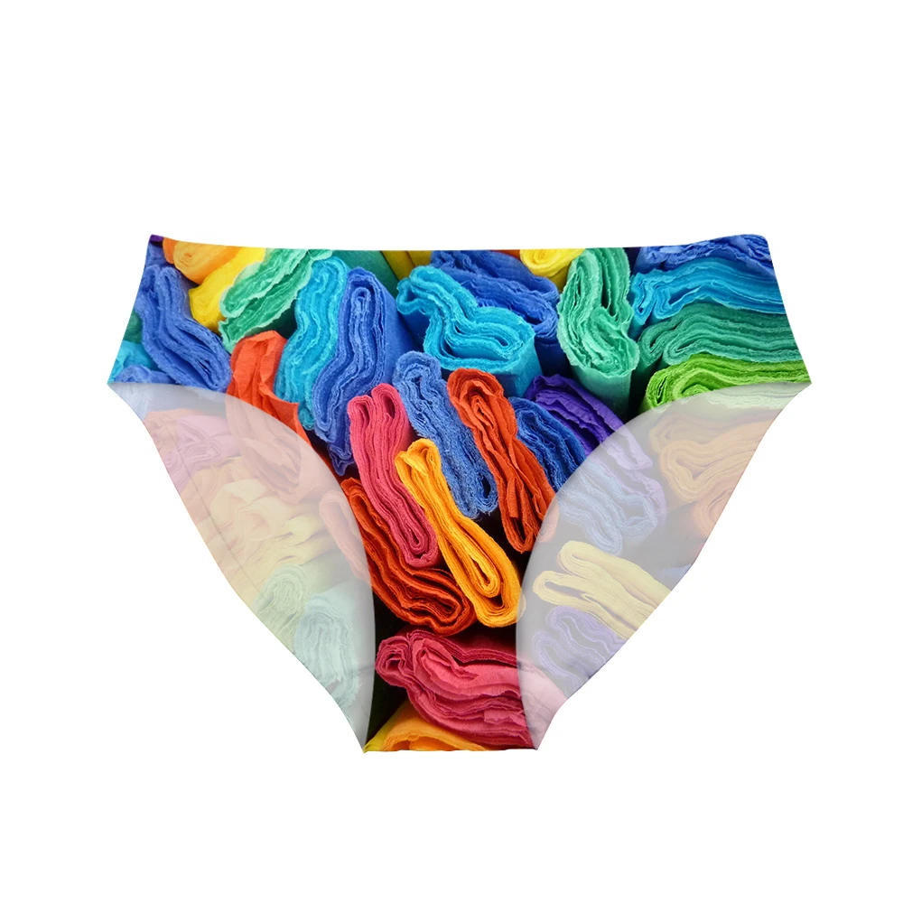 Noisy Designs Wholesale Lines Printed for Female Panties Sexy Underwear Calcinhas Para Mulheres Seamless Briefs Elastic Lingerie |