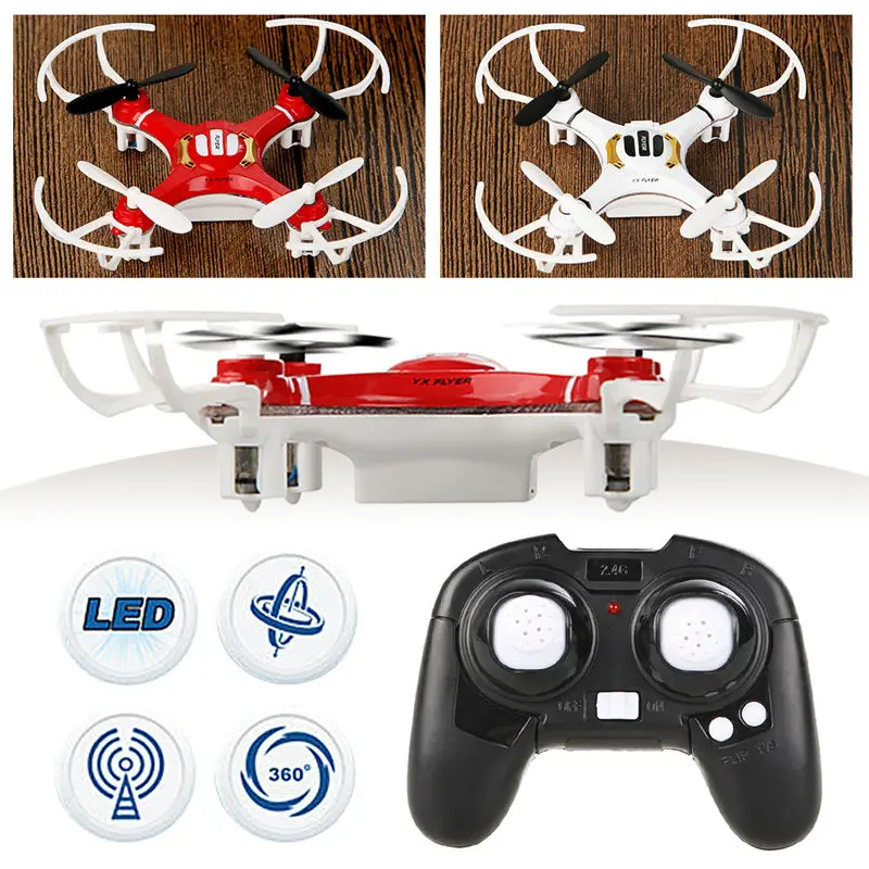 

Remote Control Quadcopter 2.4G 4 Channel 4 Axis Nano RC Quadcopter Small Quad Mini Drone UFO R/C Red/White