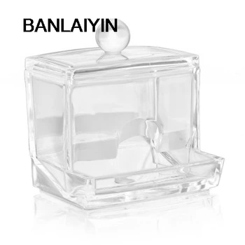 

Clear Acrylic Cotton Swab Makeup Case Stick Box Storage Stand Rack