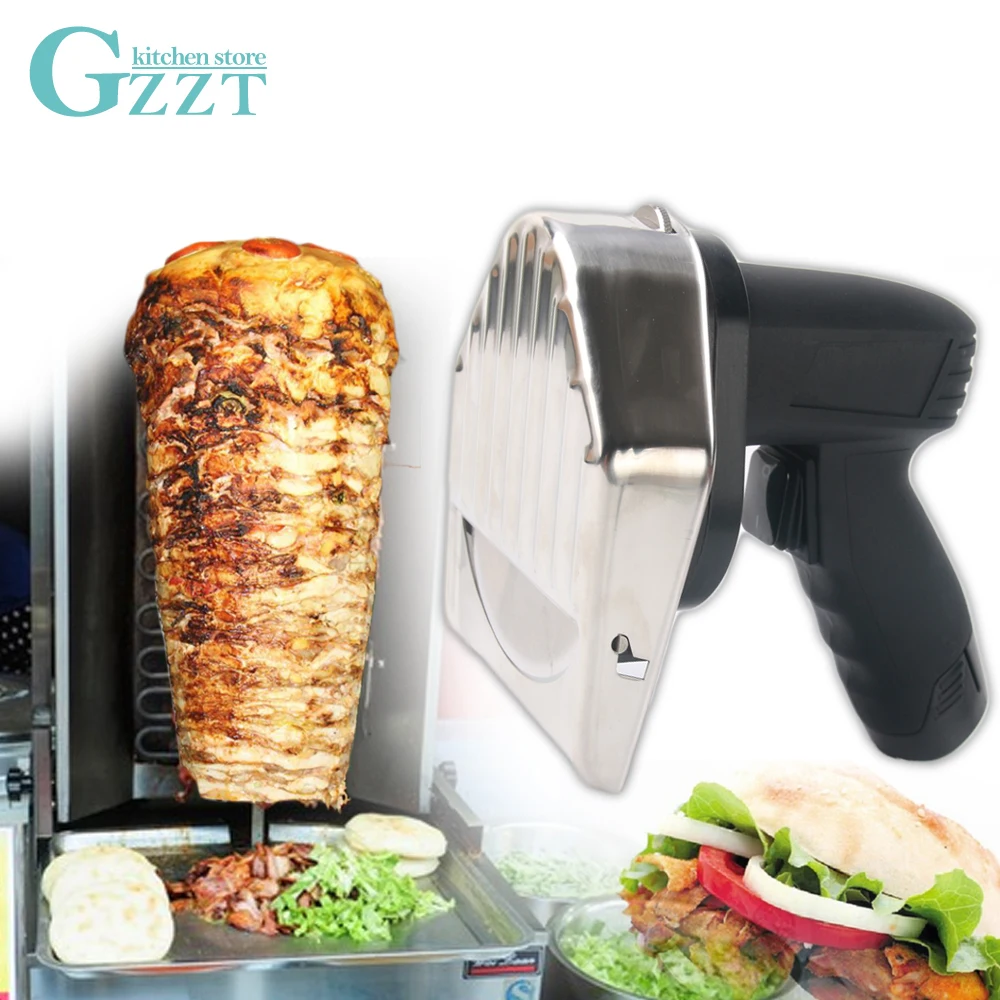 

Wireless Kebab Slicer Rechargeable Shawarma Doner Kebab Knife EU/UL Plug Gyros Knife Gyro Cutter With Two Batteries
