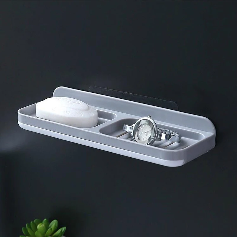 

Double Soap BoxBathroom Accessories Soap Dish Suction Holder Storage Basket Soap Box Stand cup soap rack 26*9cm