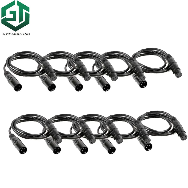 10pcs/lot Top quality 1 meter stage lighting effect dmx cable 1 m for dmx controller console moving head par light laser lights