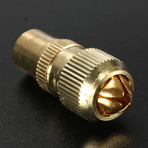 Gold Plated PAL Male Jack TV Aerial Connector RF Antenna Coax Cable