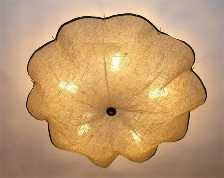 Современная простая скатерть декоративный потолочный светильник с парашютом, льняная люстра, Потолочная люстра, современный простой