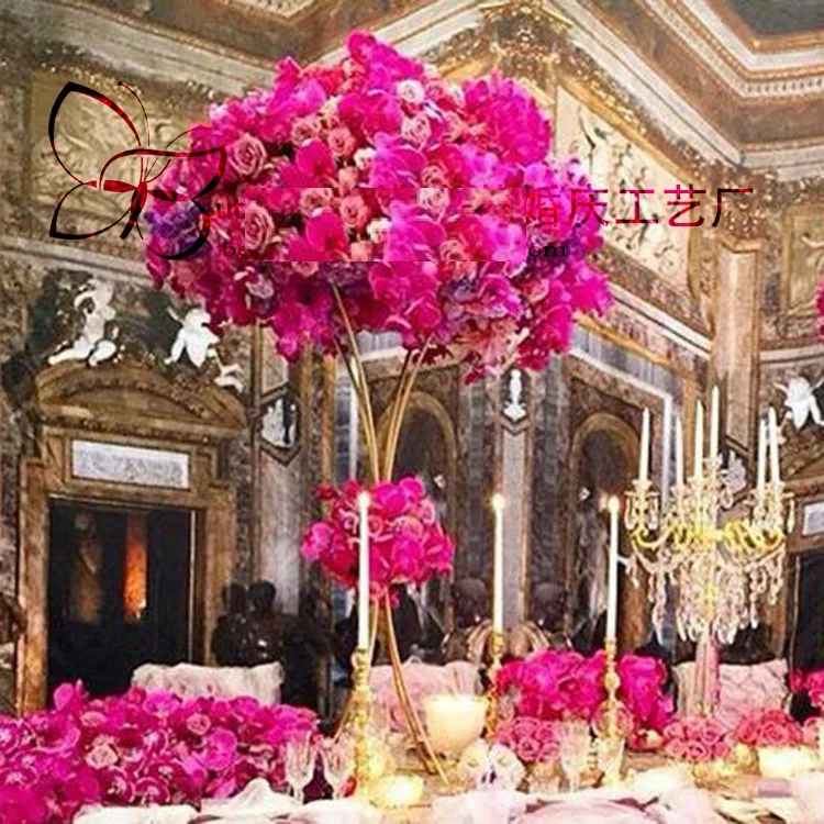 

gold 100 cm tall NIce wedding flower frame& flower Support