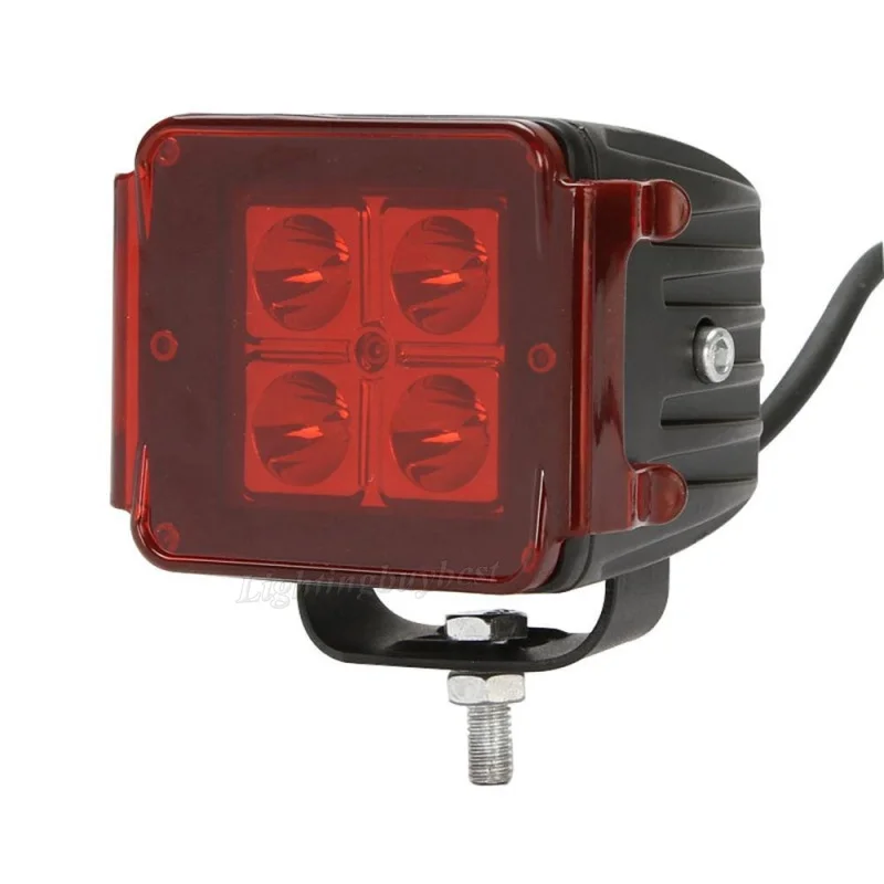 2х защелкивающийся светодиодный светильник, пыленепроницаемый защитный чехол, Янтарный/черный/красный/зеленый/синий/прозрачный, для 3x", квадратный куб, стручки, 18 Вт, 24 Вт