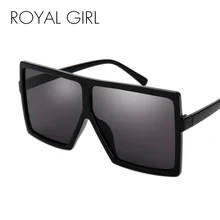 Королевский Девушка негабаритных Квадратные Солнцезащитные очки Для женщин с плоской верхней Модные солнцезащитные очки оптом мужской Gafas унисекс ацетат очки UV400 ss275