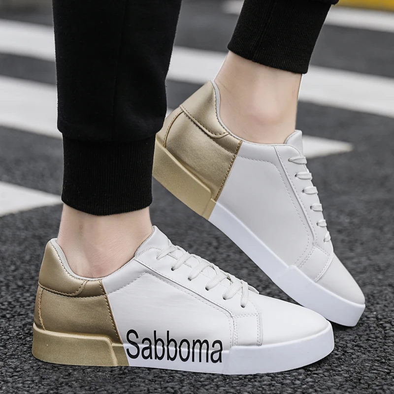 

Men's Vulcanized Shoes 2019 New Arrival Breathable Men Lace Up Leisure Shoes Non-slip Platform Shoes Male Lace-up Sneakers Shoes