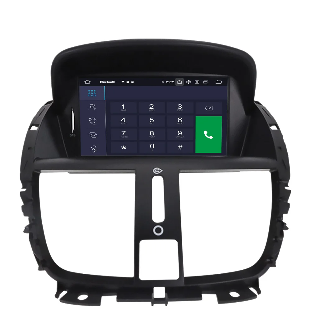 Discount Aotsr Android 9.0 GPS navigation Car NO DVD Player For Peugeot 207 2008-2014 multimedia 2 din radio recorder Bluetooth WIFI 5