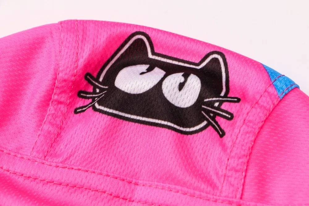 MTB Bike Jersey set Cat Pink WOMEN Summer Cycling Clothing arm Sleeve Bicycle Shirt shorts cap arm warmer Quick Dry