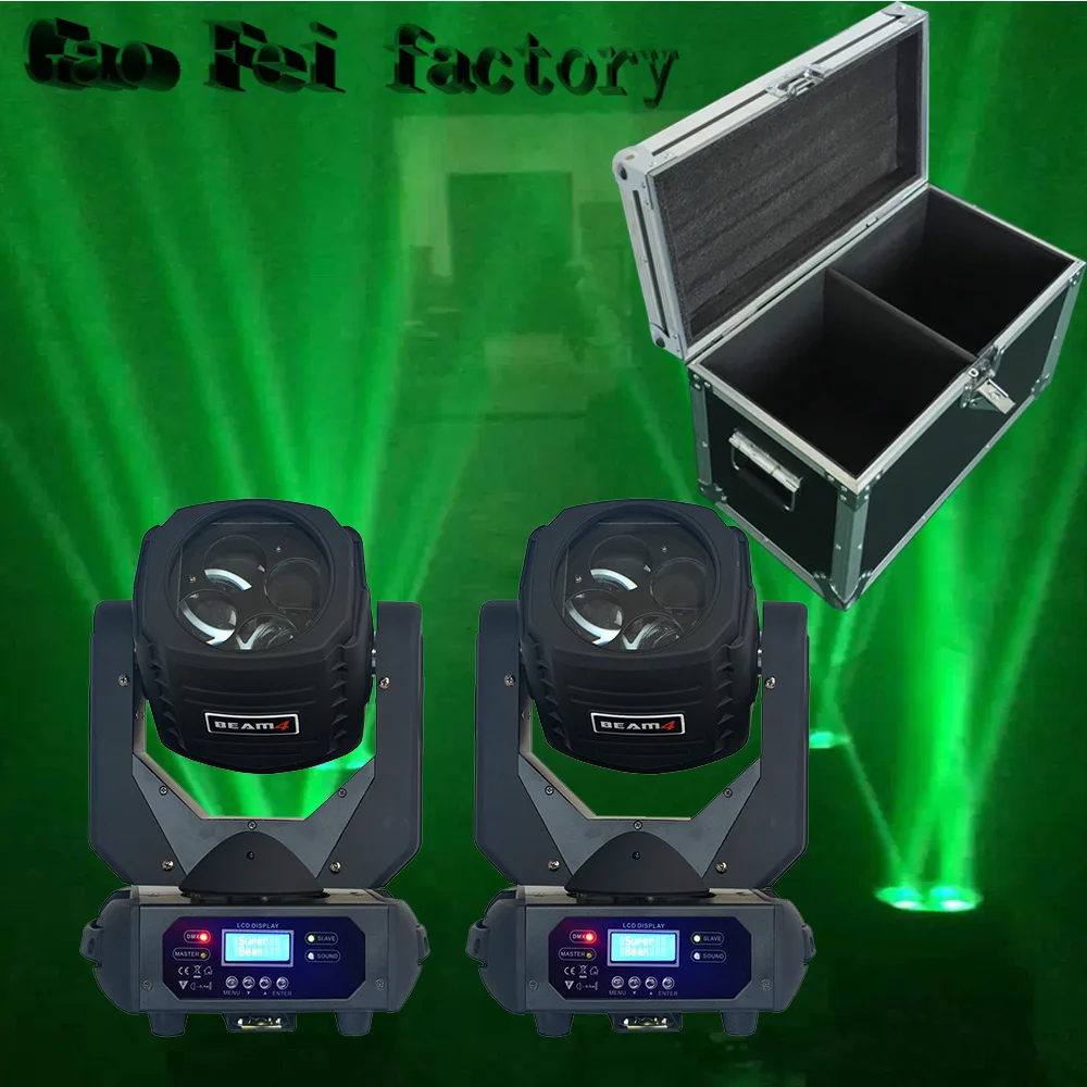 Flight Case 2Pieces 4X25W Led Beam Moving Head Light Super 4X25 W huismerk kopen in de aanbieding