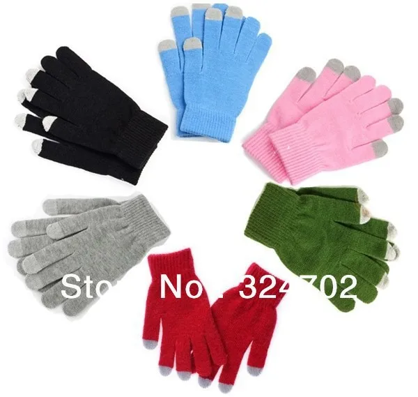 Free shipping 300pc(150set) Fashion glove Winter Warm Outdoors Luvas Gloves Touch Screen Fitness Knit Yarn For Women Men | Аксессуары