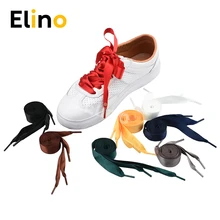 Elino/1 пара цветных шелковых лент; плоские шнурки; кроссовки; повседневная спортивная обувь; однотонные шнурки; Длина 120 см; ширина 2 см
