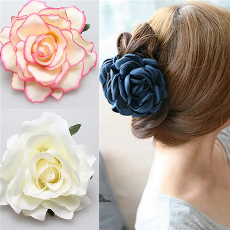1Pc Bridal Rose Flower Hairpin Women Hair Clips Brooch Wedding Party
