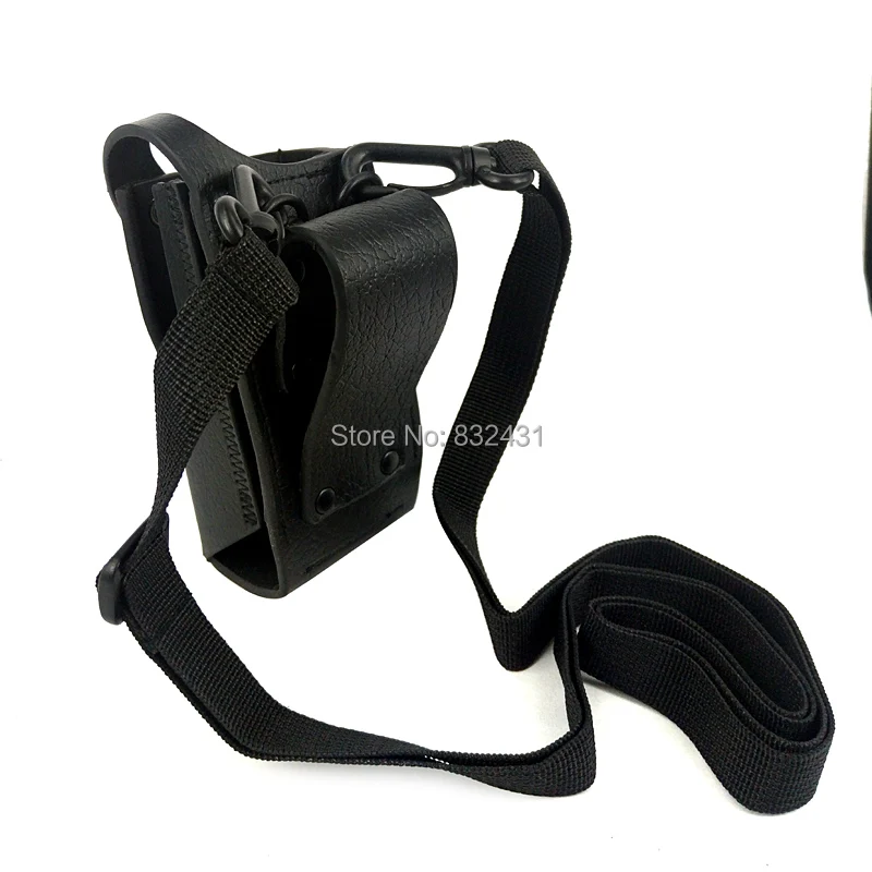 Cowhide Protective Sleeve Case Bag for Motorola Xir P6600 9