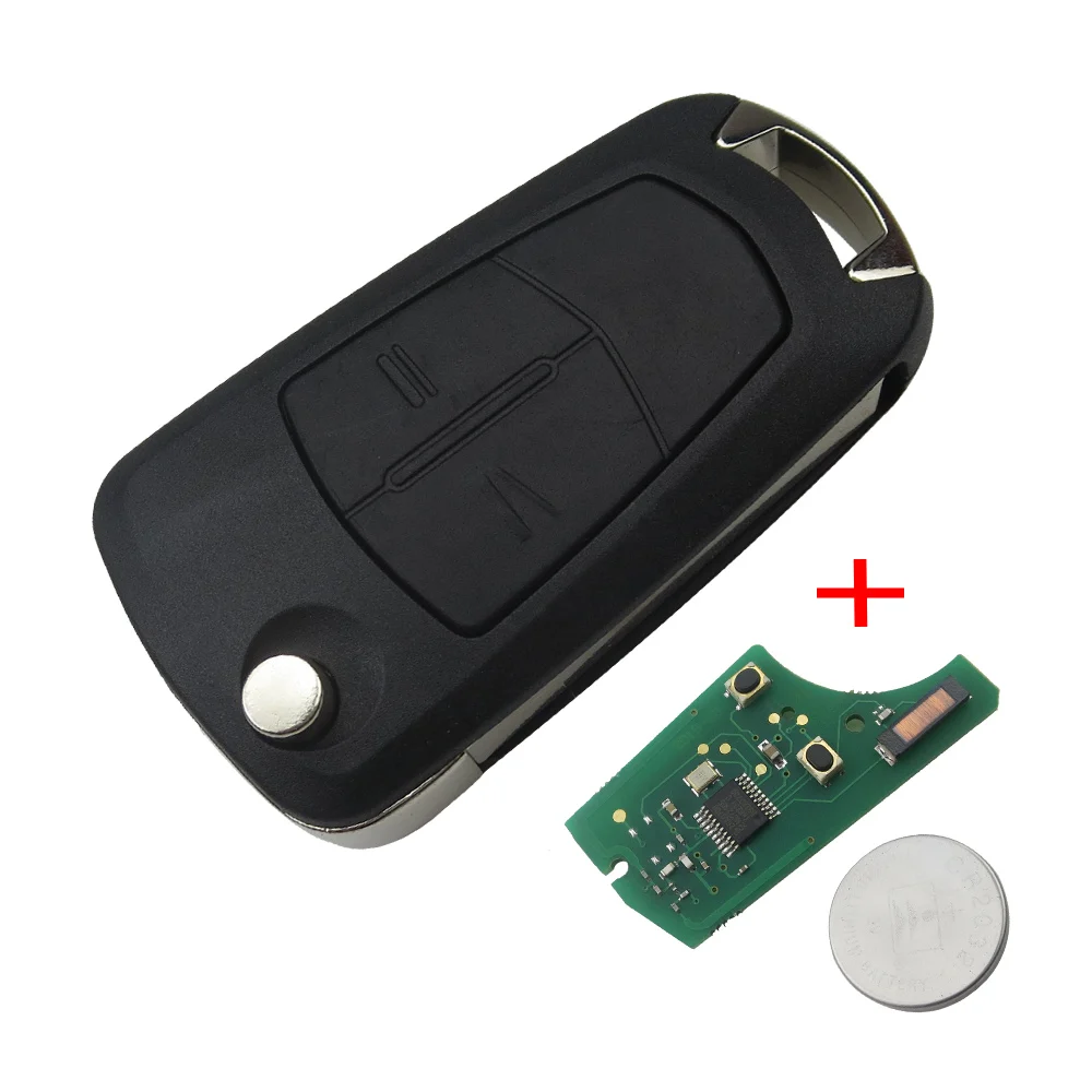 OkeyTech Автомобильный ключ для Vauxhall Opel Zafira B Astra H откидной складной 2 кнопки 433 МГц ID46