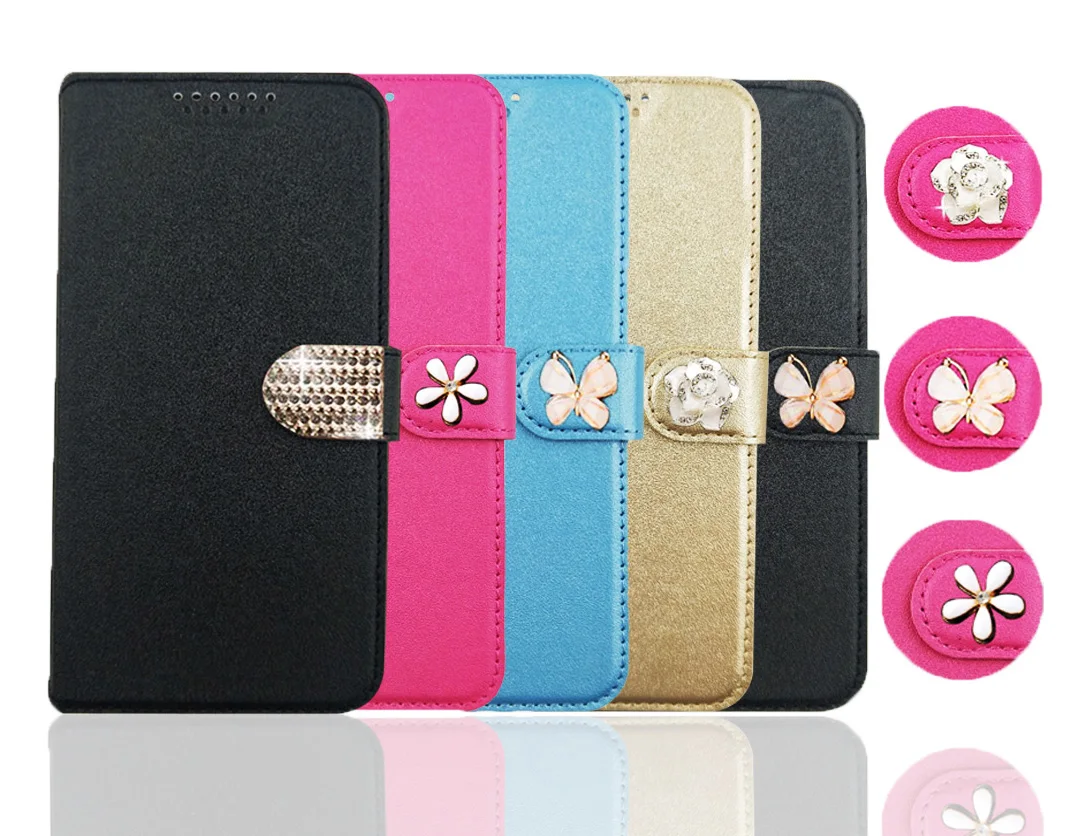 Mais novo Wallet caso PU couro Capa para Fly Nimbus 1 FS451 moda fivela
