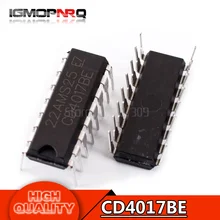 10pcs/lot CD4017 CD4017B CD4017BE 4017 DECADE COUNTER DIVIDER IC new original free shipping