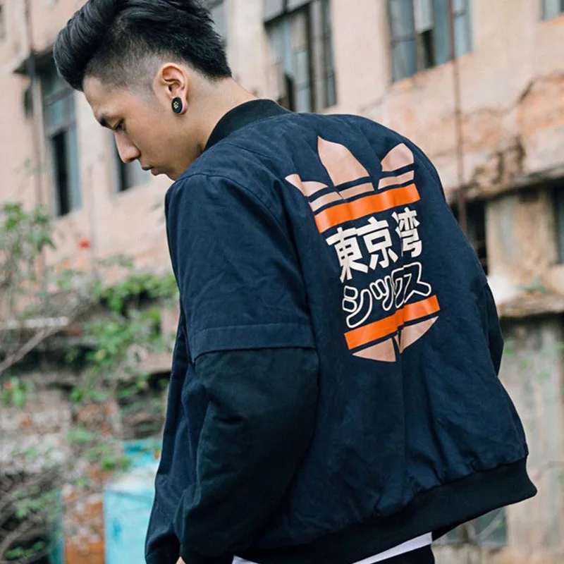 Goede Lente MA1 Mannen Bomber jacket Tokyo Bay printing Uitloper Japan Militaire Vlucht Pilot jassen mannelijke Jas College Bovenkleding