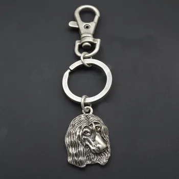 

2017 hot fashion vintage 3D cute Afghan Hound dog keyring key chain for men and women gift jewelry animal key charm