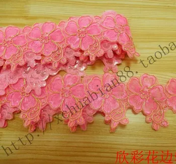 

Free shipping Clothing decoration patch buiter DIY material Embroidery lace Ironing decals 3meter