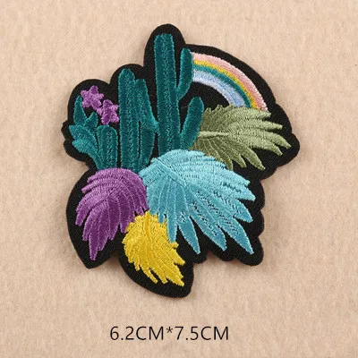 1pcs Mix Cactus Patch for Clothing Iron on Embroidered Sew Applique Cute Patch Fabric Badge Garment DIY Apparel Accessories 121 - Цвет: DK34A