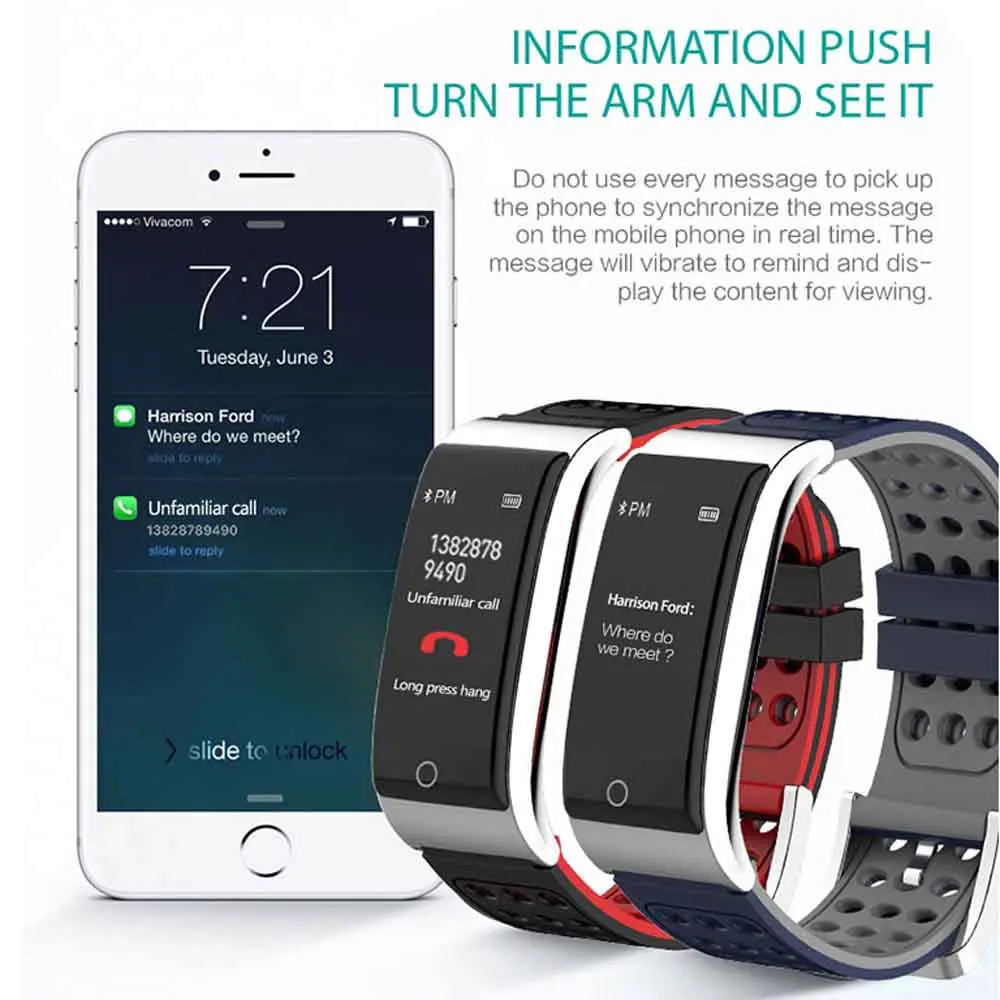 

ECG PPG Smart Bracelet Fitness Tracker IP67 Waterproof Smart Watch Blood Pressure Blood Oxygen Monitor Wristband E08