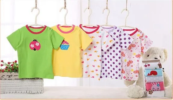 Г., новые модные милые футболки с рисунками из мультфильмов для маленьких мальчиков и девочек, 5 шт. летняя хлопковая детская одежда с короткими рукавами