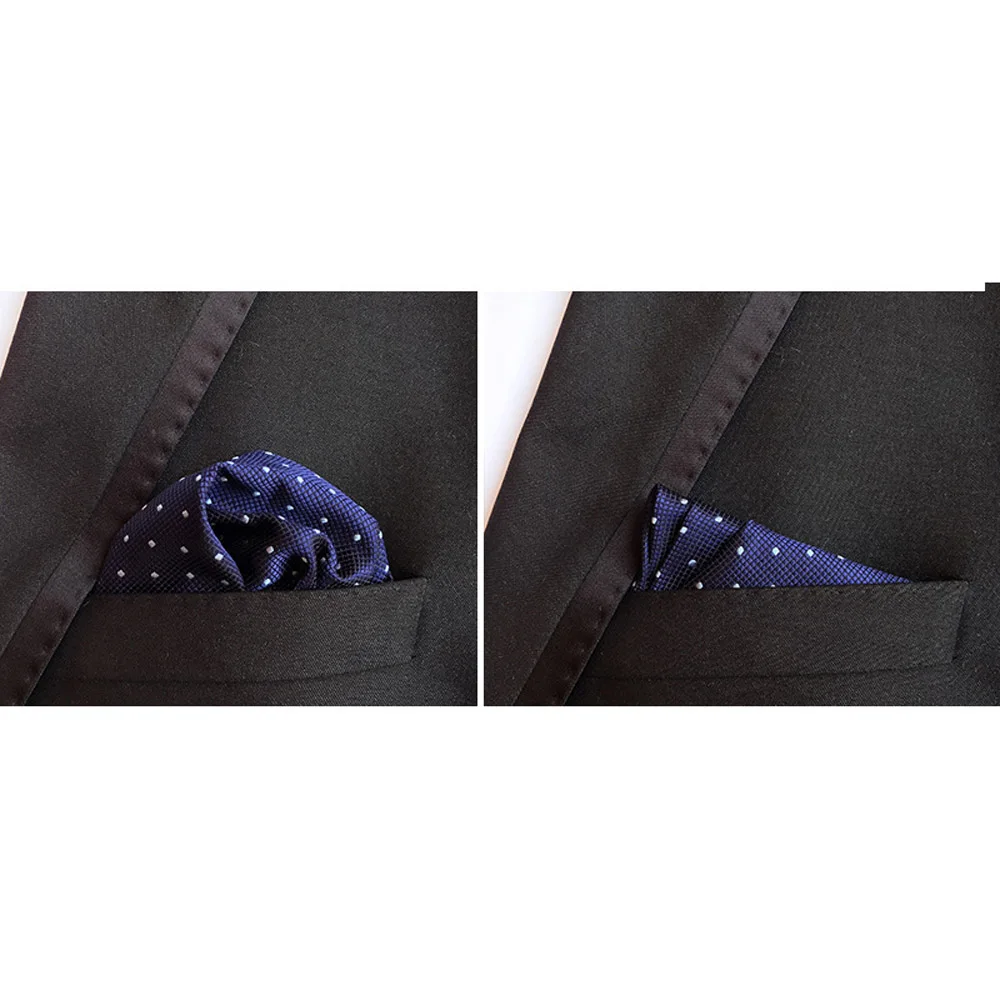 Мужские Цветочные Пейсли в горошек точки жаккарда Свадебный квадратный Карманный вечерние носовой платок HZTIE0325