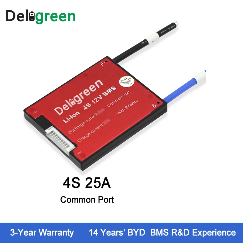 

Deligreen 4S 25A 12V PCM/PCB/BMS for lithium battery pack LiFePO4 Battery Pack UPS