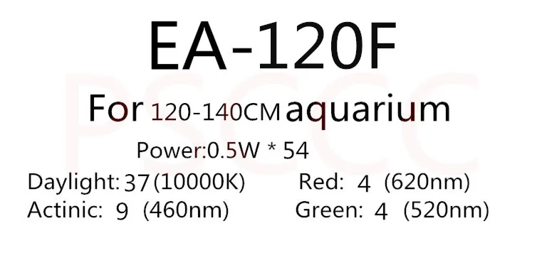 100-240V 30-45/45-55/60-80/90-100/120-140 см аквариум 4 цвета светодиодный светильник ing садок для рыбы светильник с лампой выдвижной кронштейны - Цвет: EA-120F