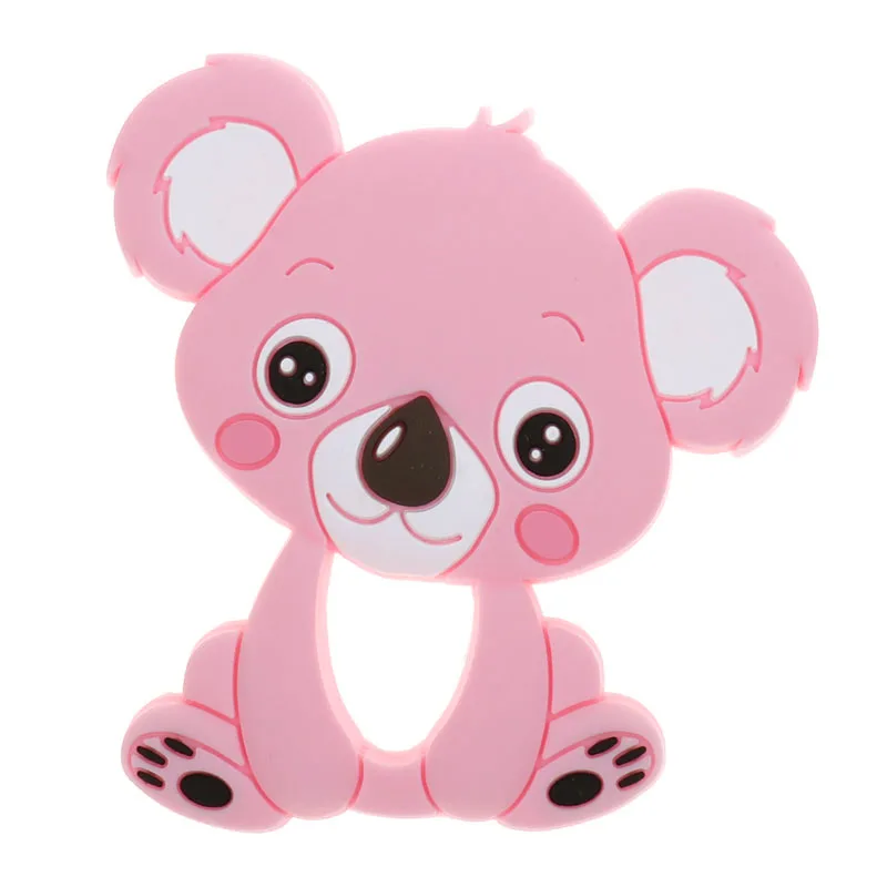 Bpa Free 10pc Cute Dinosaur Silicone Baby Teether Pendant Teething Necklace Koala Dragon Food Grade Nursing Gift Unicorn Raccoon