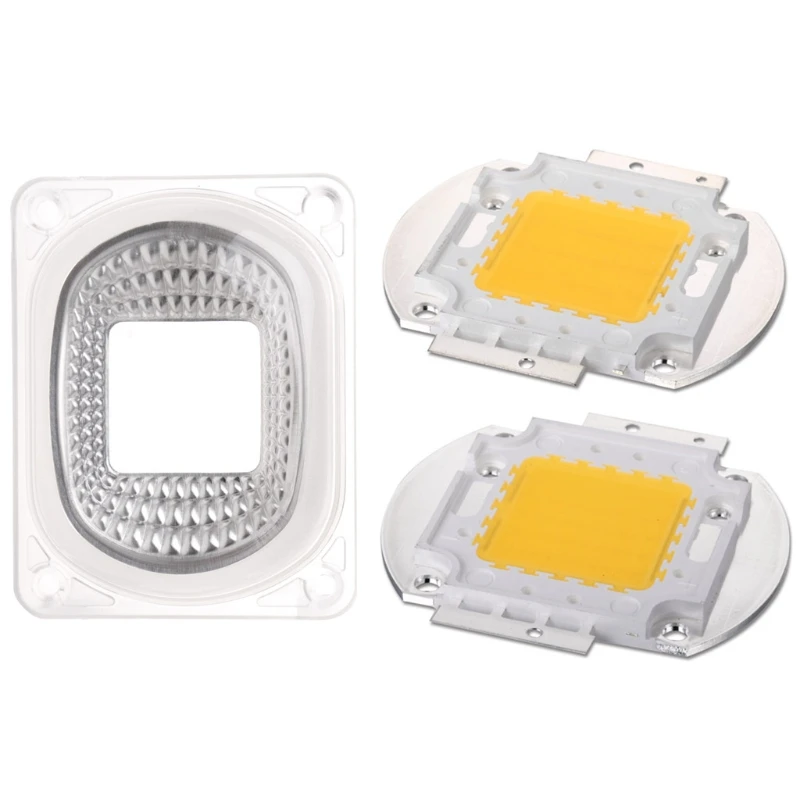 LED Lens Reflector For LED COB Lamps PC lens+Reflector+Silicone Ring Cover shade