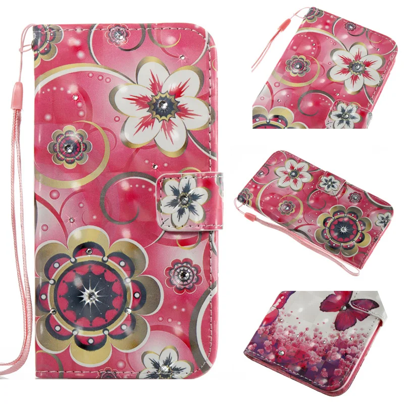 

Flip Wallet Diamond Leather Painted Phone Soft Silicone Cases Cover Shell Coque Fundas for SONY Xperia XA 2017 XA Case