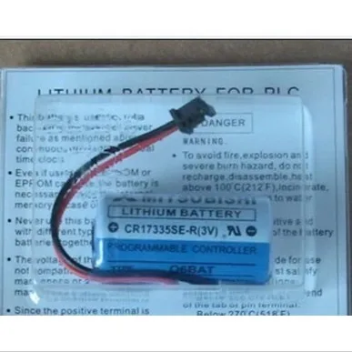 

For 2pcs New Original CR17335SE-R(3V) CR17335SE-R CR17335 Q6BAT CNC 3V PLC Lithium Battery Batteries with Plugs Free Shipping