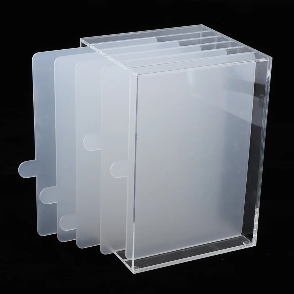 Kesoto Dustproof Acrylic Nail Art Color Display Tray Stand False Eyelash Storage Board