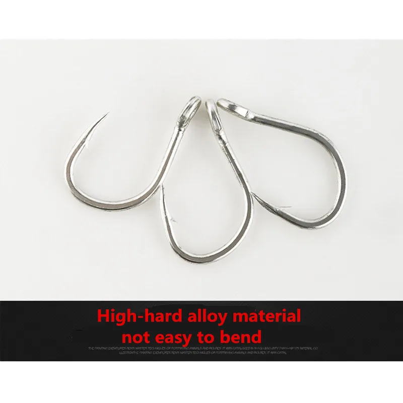 Fishing hooks 1/0  2/0  3/0  5/0  7/0 high quality Jigging Spoon Metal Barbed Hook Saltwater Jig Assist Fishhook fishing tackle