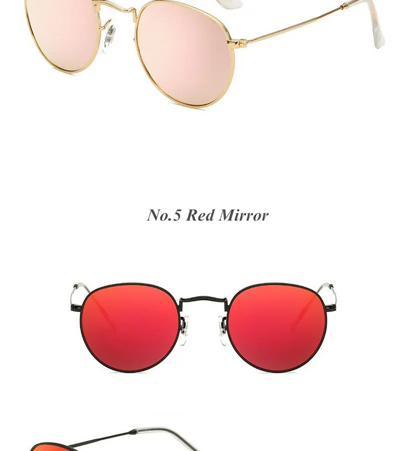 rectangle sunglasses RBROVO 2021 Metal Vintage Sunglasses Men Mirror Classic Retro Street Beat Round Glasses Women Glasses Driving Oculos De Sol ray ban sunglasses women