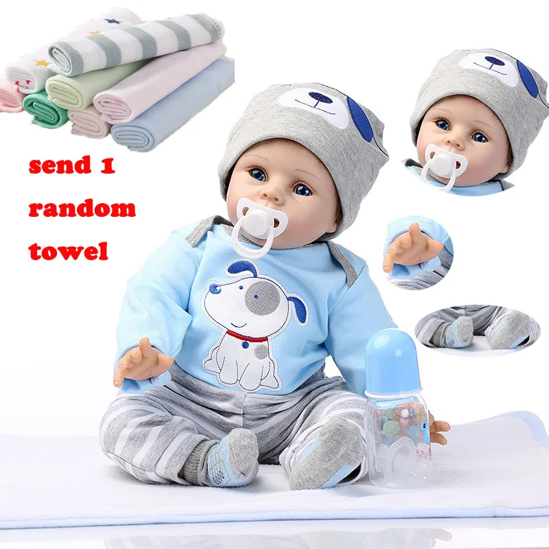 

NPK 55cm Reborn Baby Doll Baby Silicone Dolls Simulation Baby Soft Doll Toys Rubber Reborn Toddlers Toys For Children