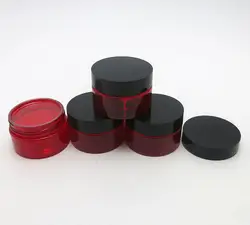 Г 50x30 г пустой красный ПЭТ уход за кожей крем банка с пластиковыми крышками со вставкой 1 унц. косметический контейнер