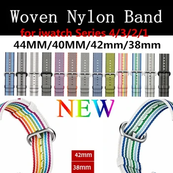

Sport woven nylon strap band for apple watch 4 40mm 44mm wrist bracelet belt fabric-like nylon band for iwatch Series 4/ 3/2/1