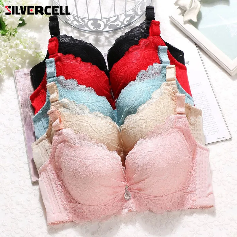Fashion Convertible Straps Adjusted-straps Bras Women Push Up Lace Bras Solid Female Underwire